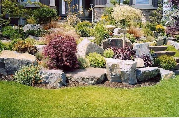 Große Felsen Landschaftsbau Ideen