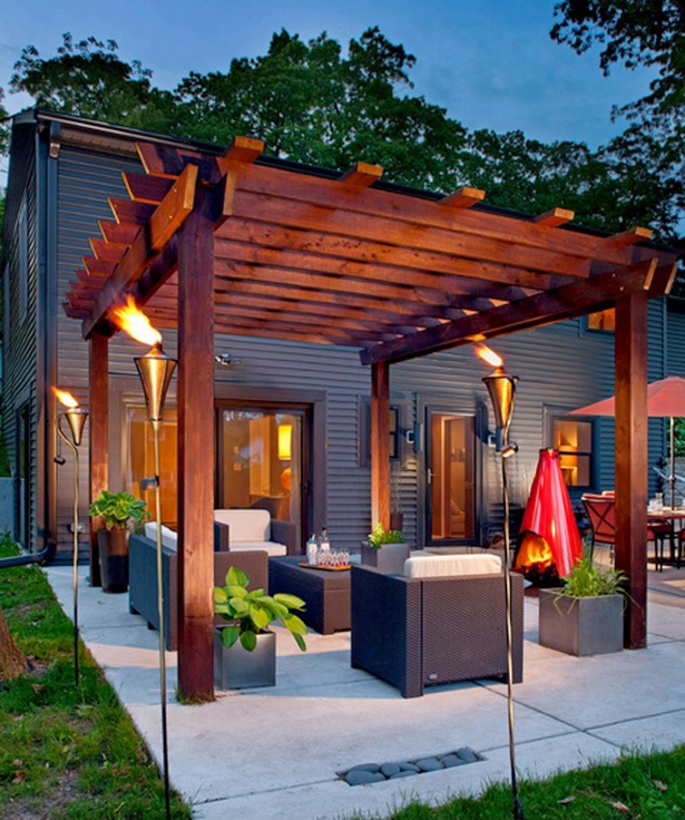 terrasse-landschaftsbau-ideen-bilder-09 Outdoor patio landscaping ideas pictures