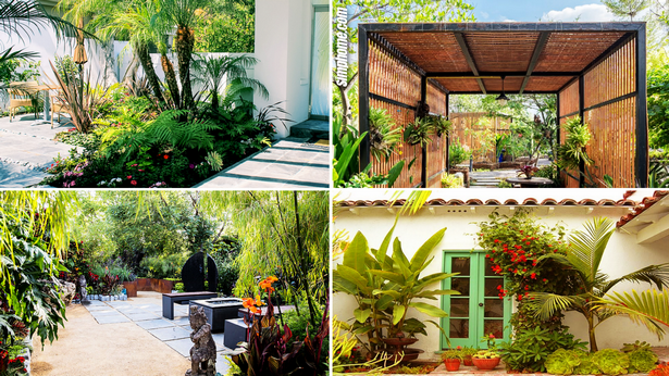 tropische-hinterhof-landschaftsbau-ideen-57 Tropical backyard landscaping ideas