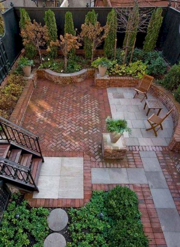 Kleine Hinterhof Landschaftsbau Ideen