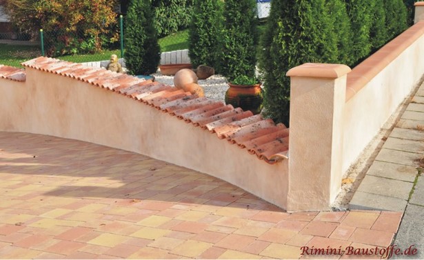 Mediterrane gartenmauer