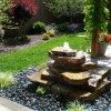Gartengestaltung mit springbrunnen