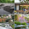 Moderne japanische Gartenlandschaft