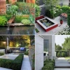 Moderne zeitgenössische Gartengestaltung